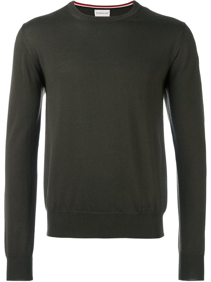 Moncler Classic Knit Sweater, Men's, Size: Xxl, Green, Virgin Wool