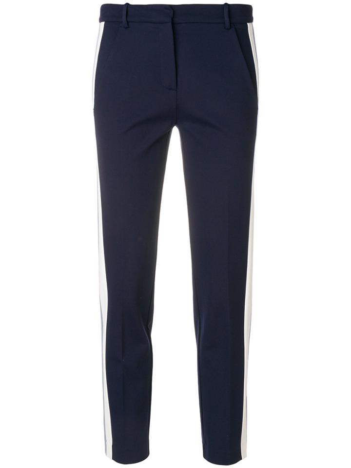 Pinko Side Stripe Skinny Trousers - Blue