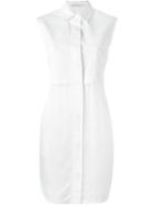 T By Alexander Wang Panelled Shirt Dress, Women's, Size: 0, White, Cotton/spandex/elastane/viscose