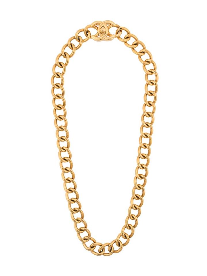 Chanel Vintage 1996 Rock Sautoir Necklace - Gold