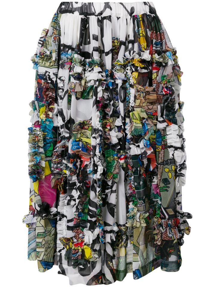 Comme Des Garçons Full Printed Skirt - Multicolour