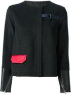 Jamie Wei Huang Contrasting Cuffs And Pocket Straight Jacket - Black