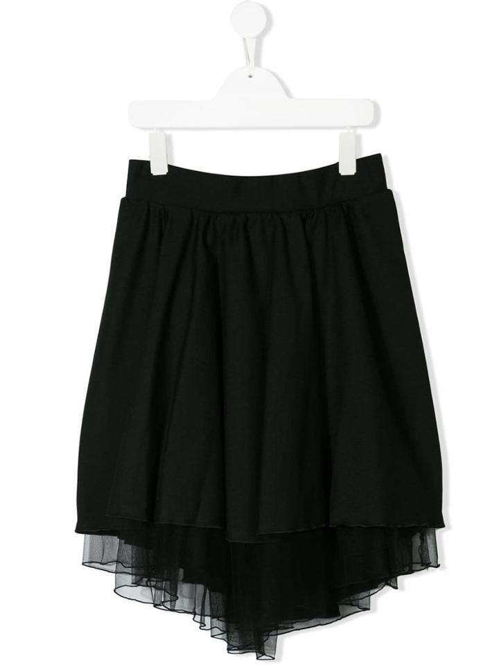 Nostra Santissima Kids Teen Asymmetric Tutu Skirt - Black
