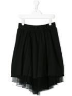 Nostra Santissima Kids Teen Asymmetric Tutu Skirt - Black