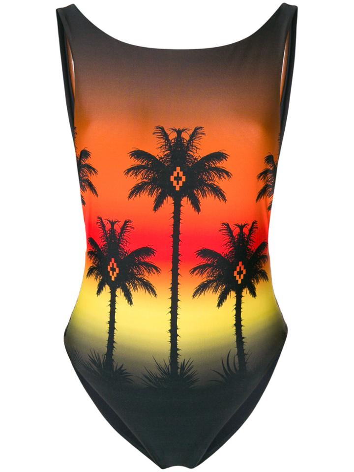 Marcelo Burlon County Of Milan Palm Silhouette Printed One Piece