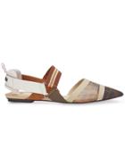 Fendi Sabot Flat Pumps - Brown