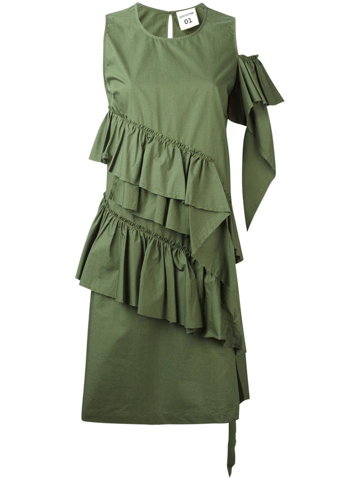 Semicouture Richie Dress, Women's, Size: 42, Green, Cotton