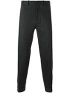 Neil Barrett Tapered Trousers, Men's, Size: 48, Black, Flannel/kapok/polyurethane/cotton