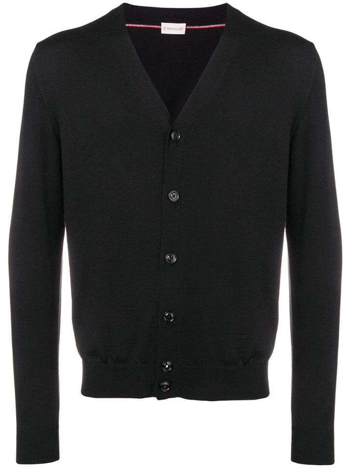Moncler Long Sleeve Cardigan - Black