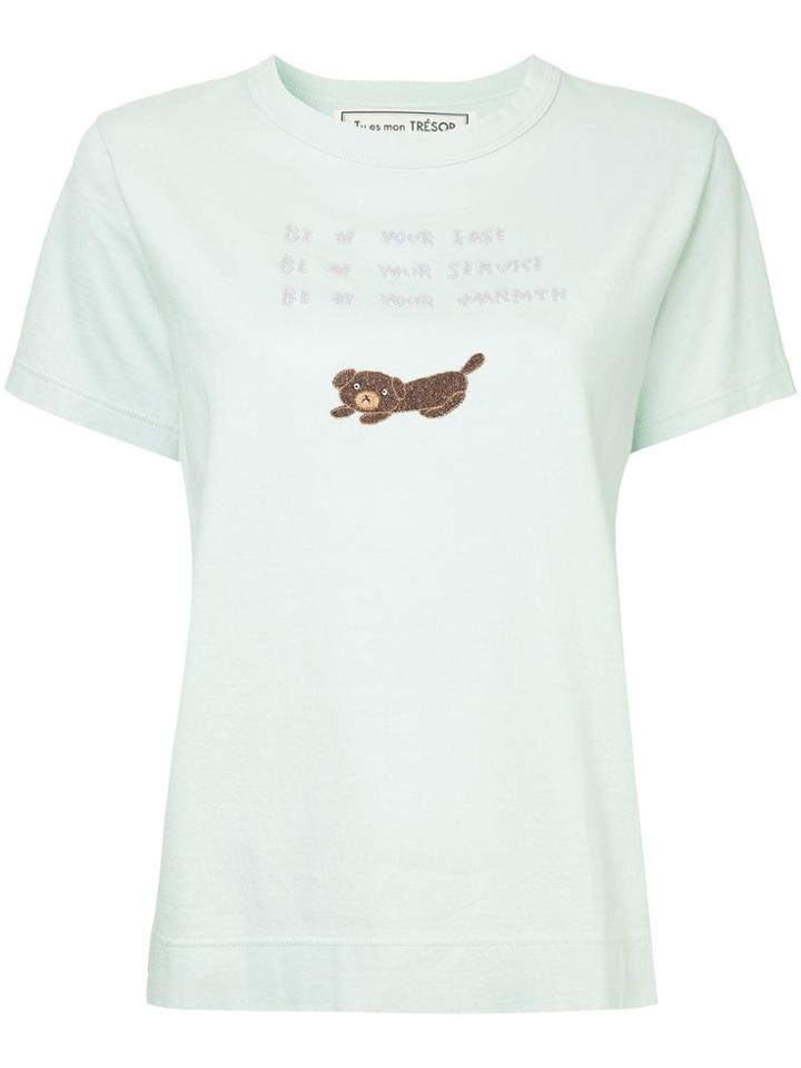 Tu Es Mon Trésor Dog T-shirt - Blue