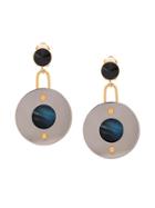 Marni Disc Drop Earrings - Blue