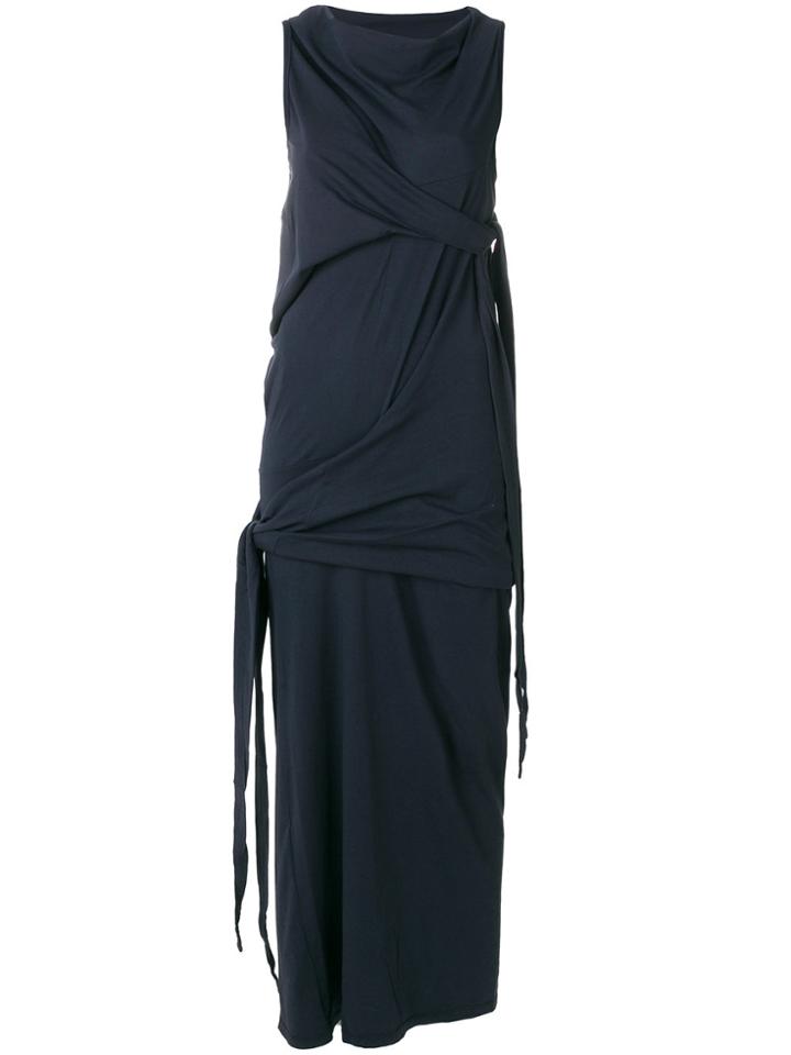 Rick Owens Drkshdw Knotted Detail Maxi Dress - Blue