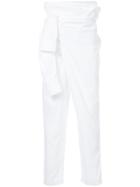 Juun.j Asymmetric Wrap Style Front Trousers - White