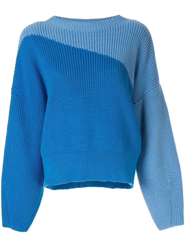Anna October Colour Block Jumper - Blue
