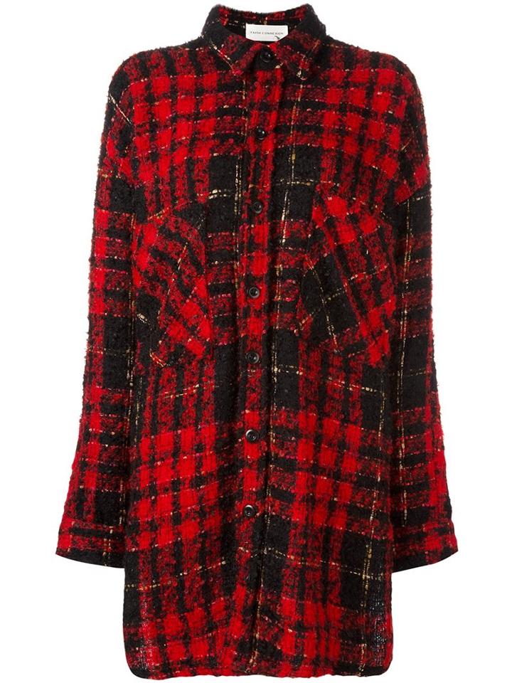 Faith Connexion Plaid Tweed Shirt