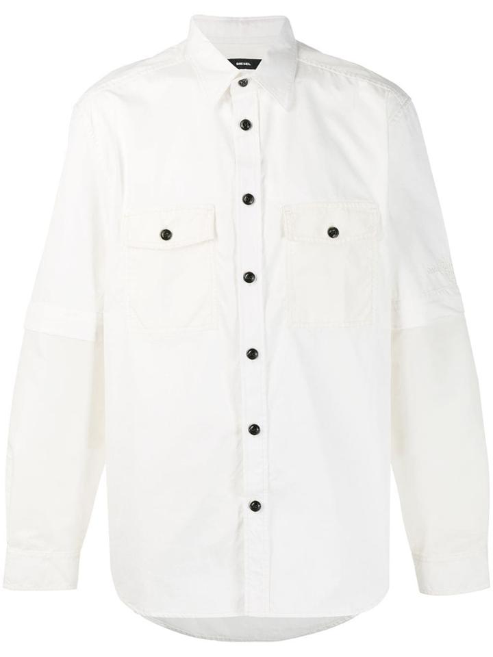 Diesel Convertible Long Sleeve Shirt - White