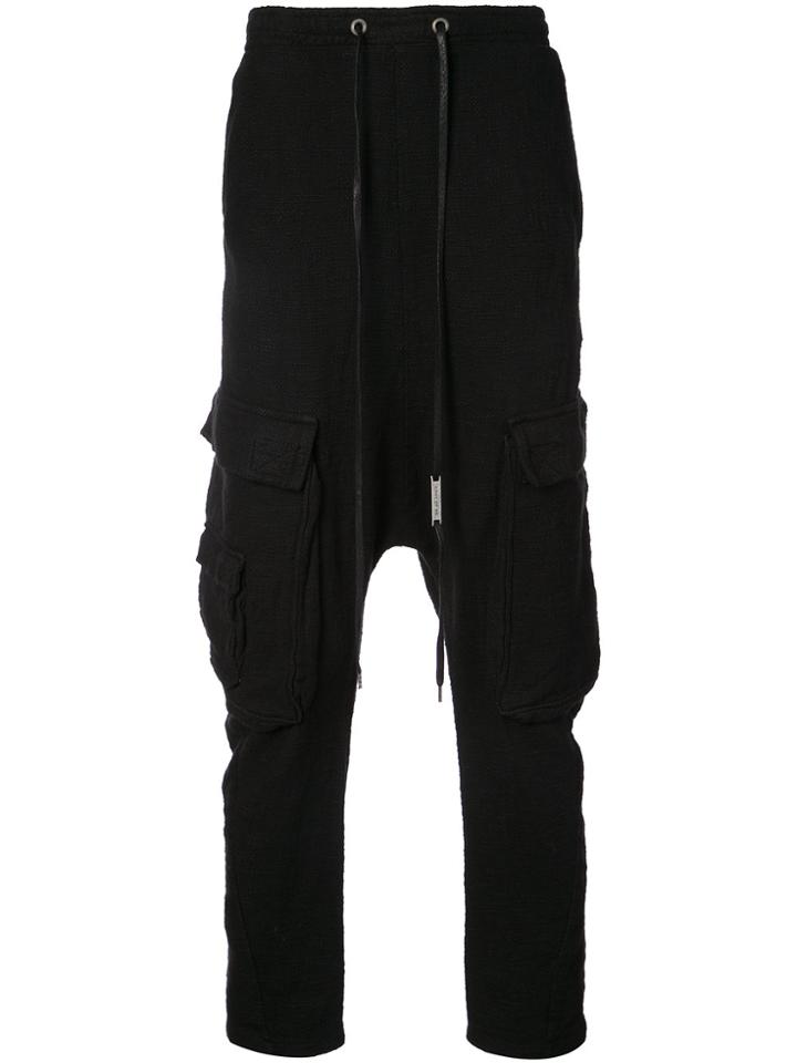 Army Of Me Loose Drop Crotch Trousers - Black