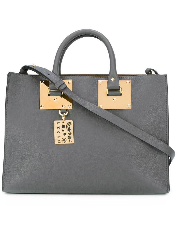 Sophie Hulme Large Rectangular Tote, Women's, Grey, Calf Leather
