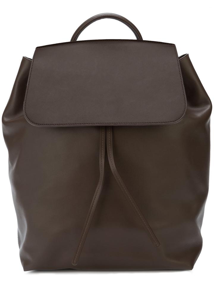 Mansur Gavriel Large Drawstring Backpack - Brown
