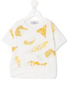 Young Versace Printed T-shirt, Toddler Girl's, Size: 5 Yrs, White