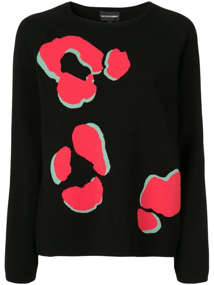 Emporio Armani Paw Print Jumper - Black