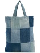 6397 Patchwork Denim Tote - Blue