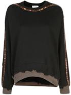 Collina Strada Embellished Tie-dye Sweatshirt - Black
