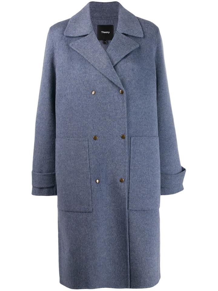 Theory Military Coat - Blue