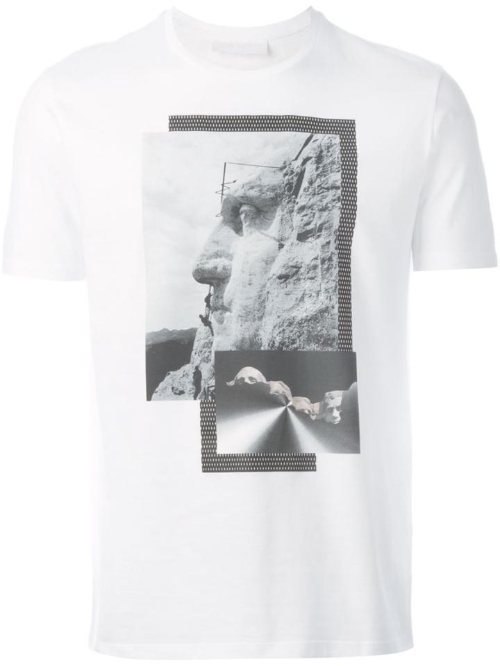 Neil Barrett Statue Print T-shirt, Men's, Size: Xxl, White, Cotton