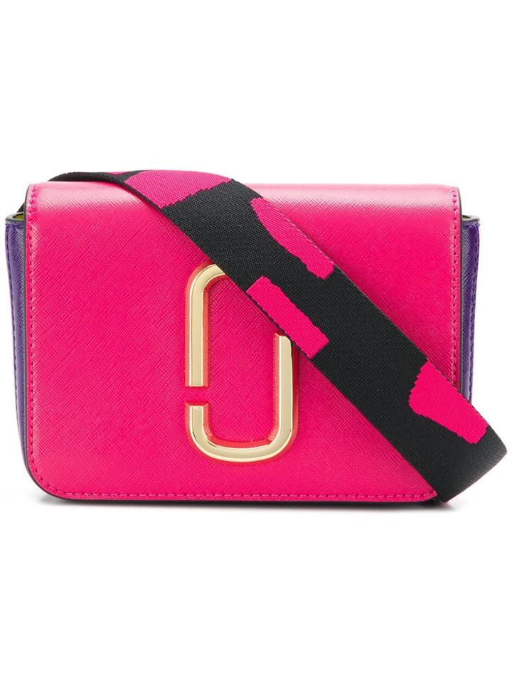 Marc Jacobs Foldover Snapshot Crossbody Bag - Pink & Purple