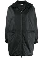 P.a.r.o.s.h. Padded Zip Front Coat - Black