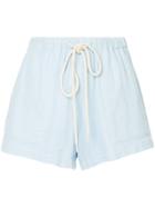 Bassike Washed Herringbone Beach Shorts - Blue