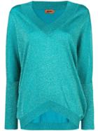 Missoni Lurex V-neck Sweater - Green
