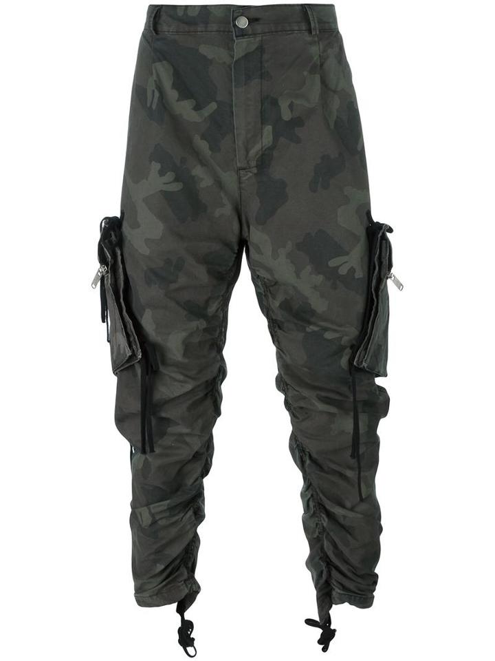 424 Fairfax Twill Camouflage Cargo Trousers, Men's, Size: Large, Green, Cotton