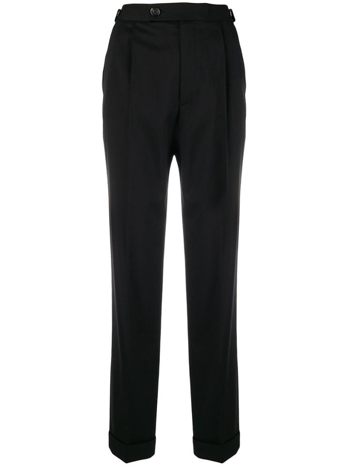 Helmut Lang Classic Pleated Chinos - Black