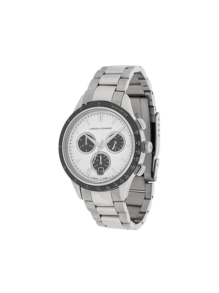 Larsson & Jennings Rally Silver 3link 38mm Watch
