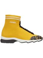Fendi Sock Style Sneakers - Yellow