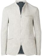 Giorgio Armani Zipped Fitted Blazer - Grey