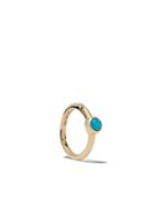 White Bird 18kt Gold Justine Turquoise Hoop Earring