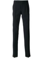 Saint Laurent - Straight Leg Trousers - Men - Cotton/viscose/virgin Wool - 48, Black, Cotton/viscose/virgin Wool