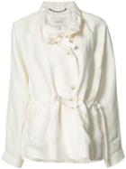 Dorothee Schumacher Drawstring Waist Jacket, Women's, Size: 3, White, Linen/flax/viscose