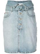 Iro High-waisted Denim Skirt - Blue
