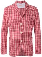 Aspesi - Checkered Blazer - Men - Cotton - S, Red, Cotton