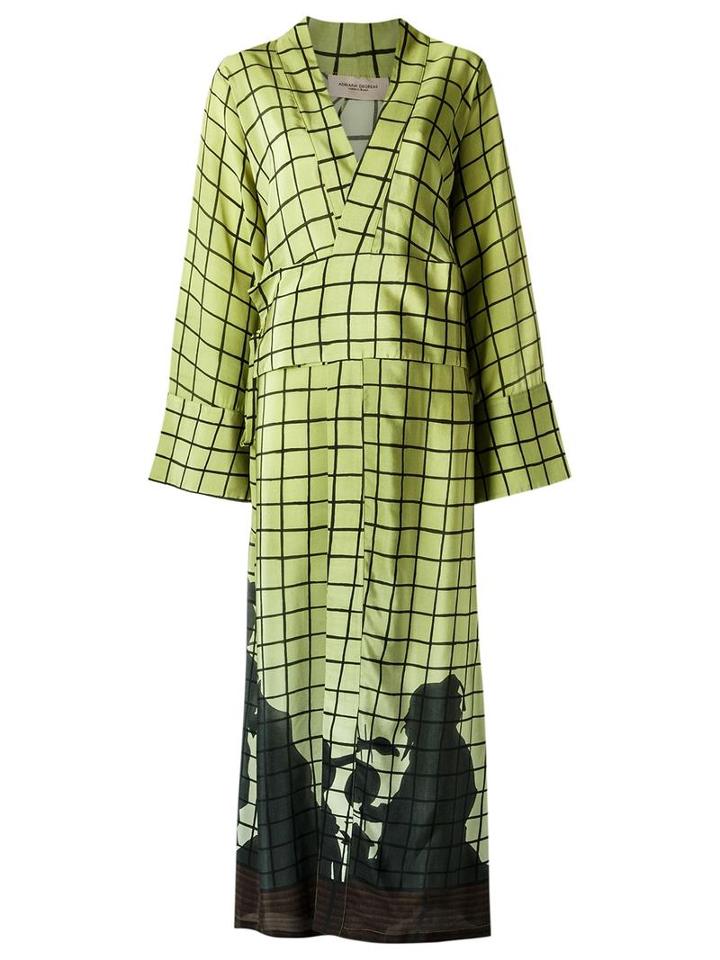 Adriana Degreas Maxi Dress, Women's, Size: G, Green, Silk