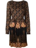 Etro Abstract Print Belted Dress - Multicolour