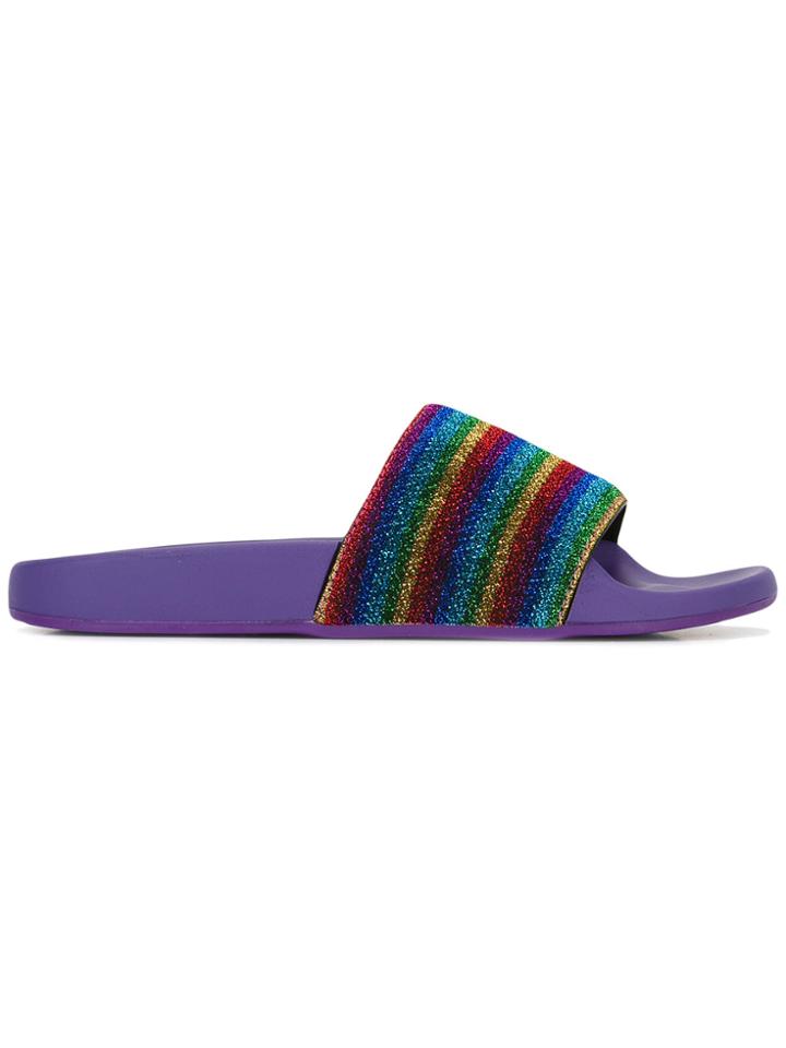 Marc Jacobs Striped Pool Slides - Multicolour