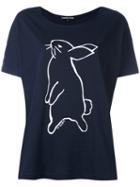 Markus Lupfer - Bunny Print T-shirt - Women - Cotton - S, Blue, Cotton