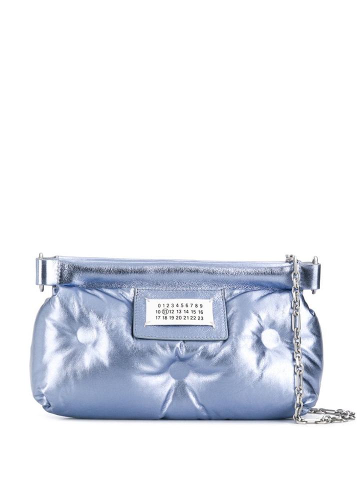 Maison Margiela Logo Quilted Clutch - Purple