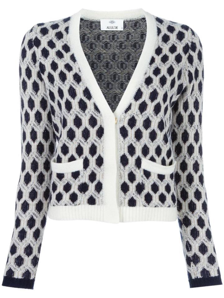 Allude V-neck Cardigan, Women's, Size: Large, Blue, Cashmere