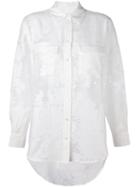 Equipment Semi Sheer Jacquard Shirt, Women's, Size: Xs, White, Silk/cotton